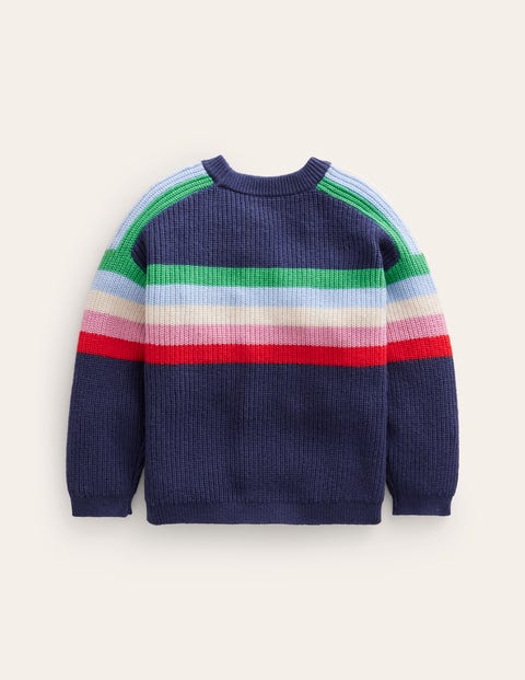 Stripe Knitted Sweater Sapphire Blue