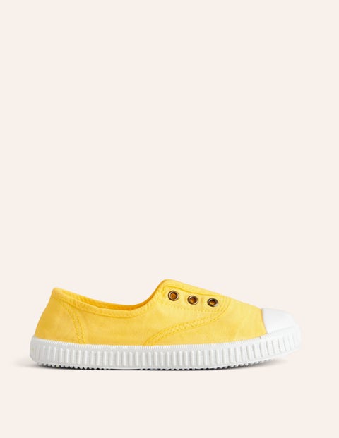 Laceless Canvas Pull-ons Yellow Girls Boden