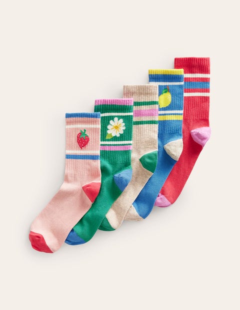 Rippstrick-Socken im 5er-Pack Mädchen Boden