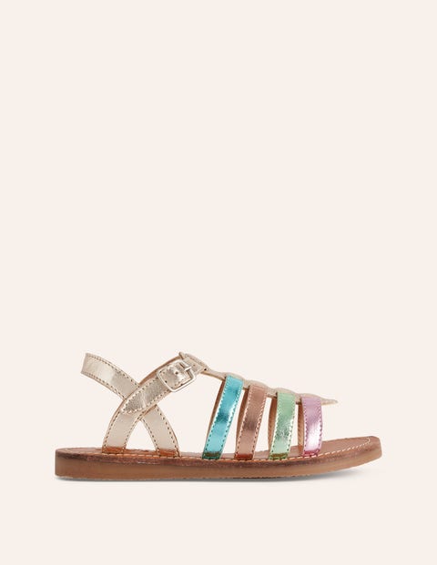 Strappy Metallic Sandals Gold Metallic Boden AU