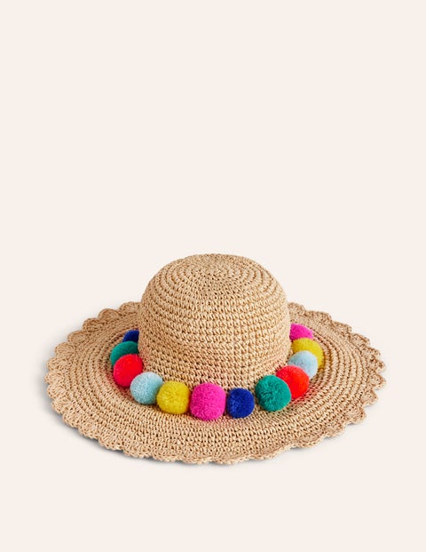 Pom pom summer hat on sale
