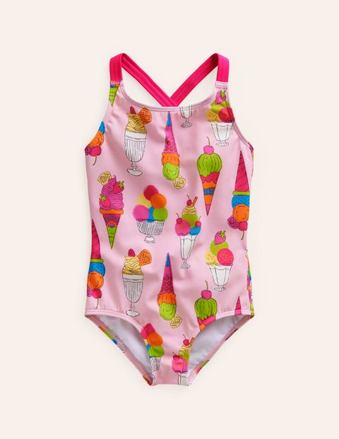 Short-sleeved Swimsuit - Multi Rainbow Reef