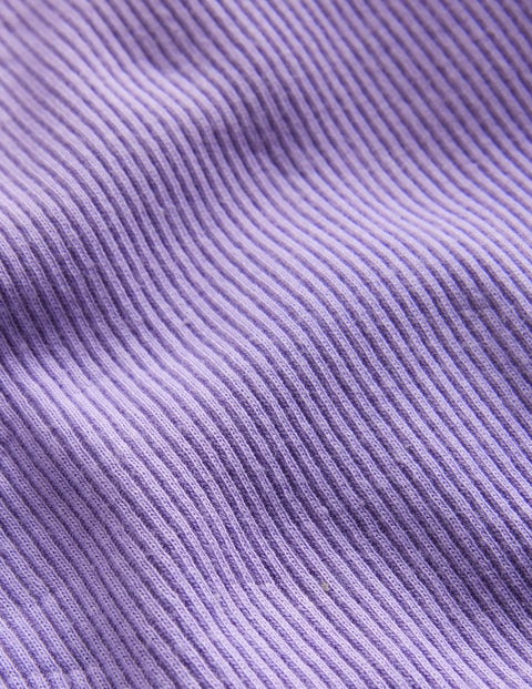 Ribbed Short Sleeve T-Shirt - Parma Violet | Boden US
