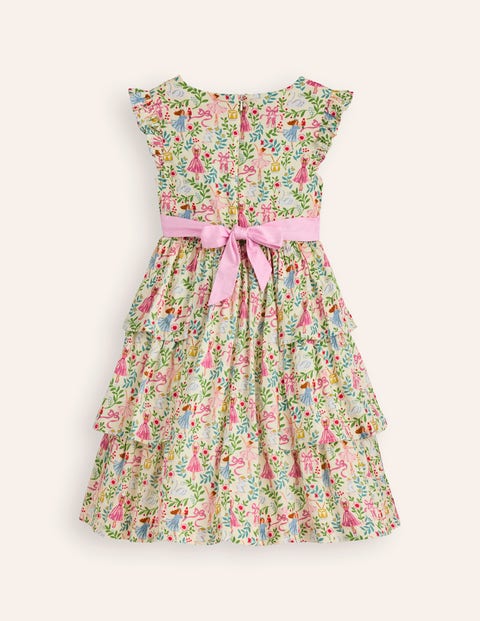 Boden Girls Vanilla White Ballet Toile Heritage Party Dress