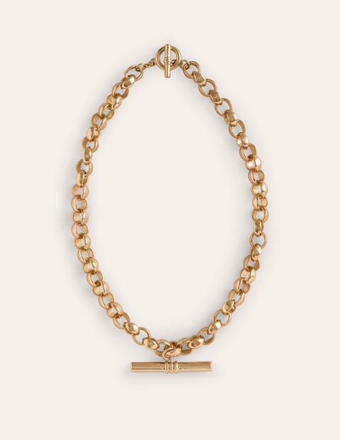 Shop Boden Chunky T-bar Chain Necklace Gold Women