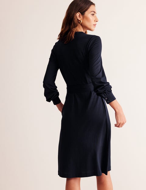 Julia Jersey Shirt Dress Navy Boden US
