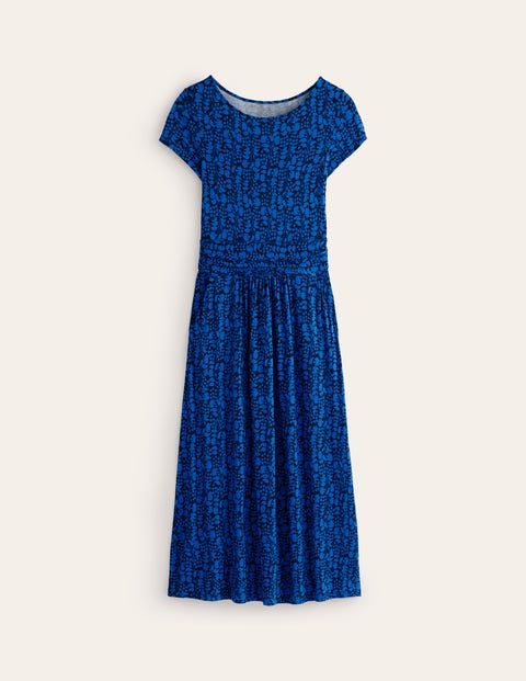 Boden Amelie Jersey Midi Dress Kingfisher Blue, Prairie Vine Women In  Kingfisher Blue/ Prairie Vine | ModeSens