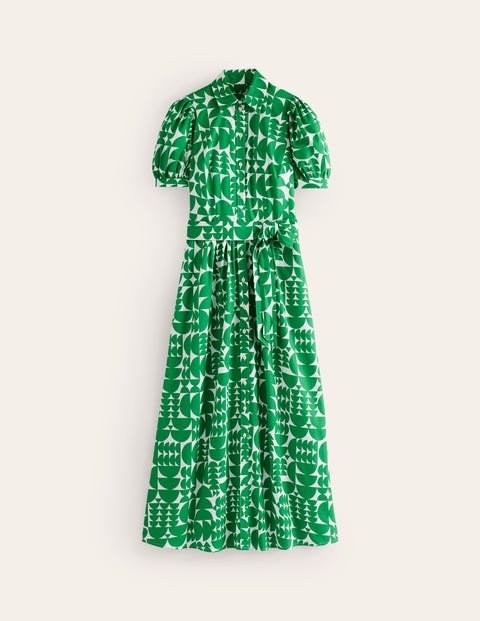 Alexa Maxi Shirt Dress Rouge Vine Tile Boden EU