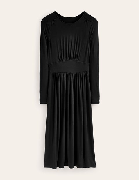 Thea Long Sleeve Jersey Dress Black Boden EU