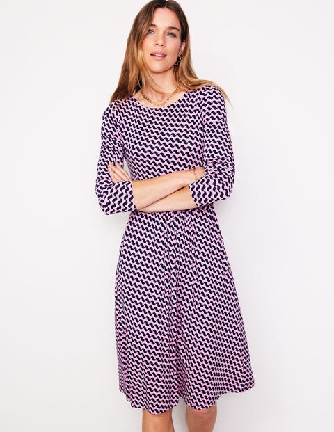 Amelie Long Sleeve Dress - Sherbert, Terrace Swirl | Boden US