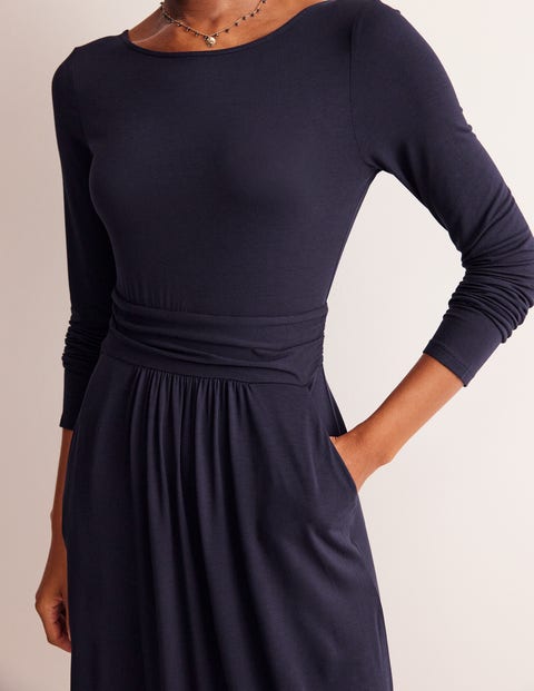 Amelie Long Sleeve Dress - Navy | Boden UK