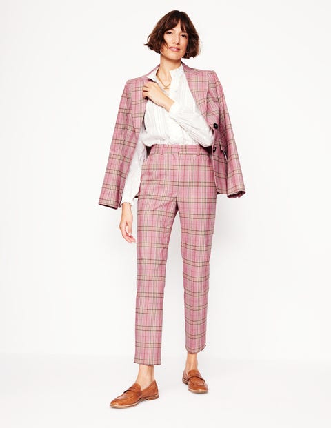 Pantalon carreaux rose outlet