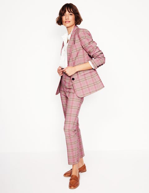 Pink cotton blazer hotsell