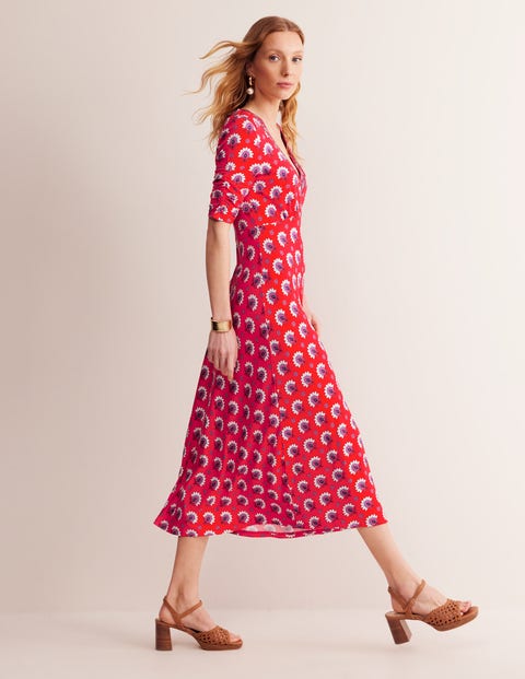 Rebecca Jersey Midi Tea Dress