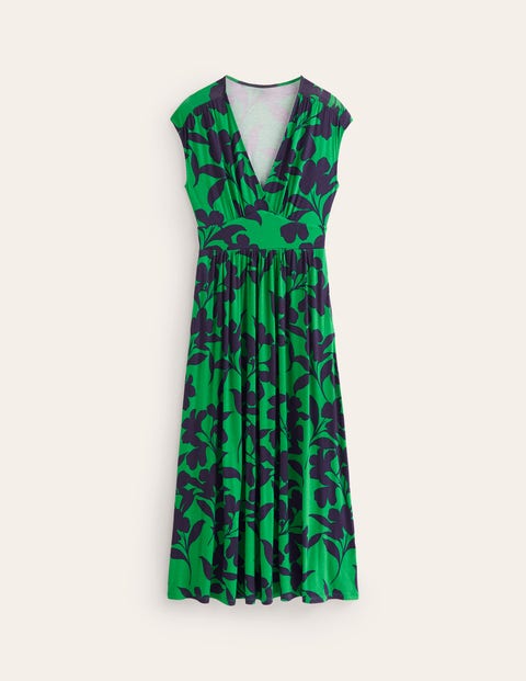 Vanessa Wrap Jersey Maxi Dress Green Silhouette Bloom