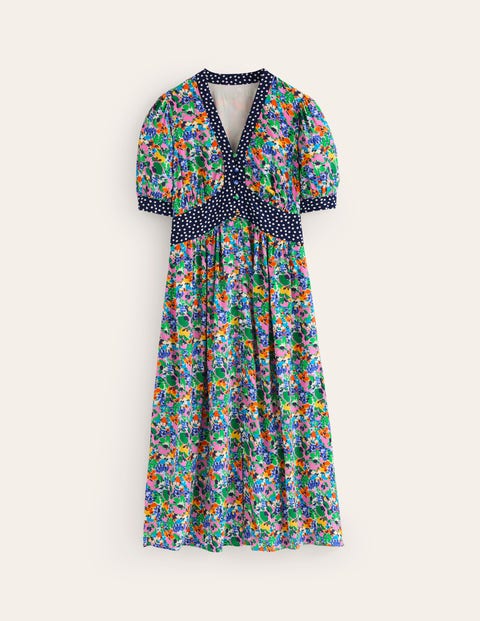 Elsa Midi Tea Dress - Cashmere Rose, Wild Poppy | Boden EU