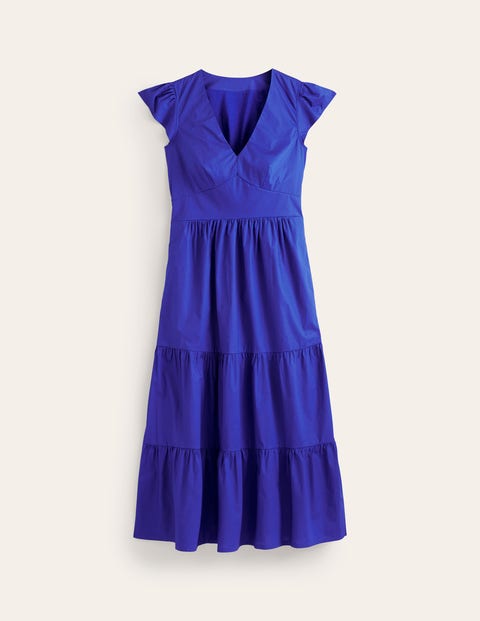 Boden May Cotton Midi Tea Dress Surf The Web Women  In Blue