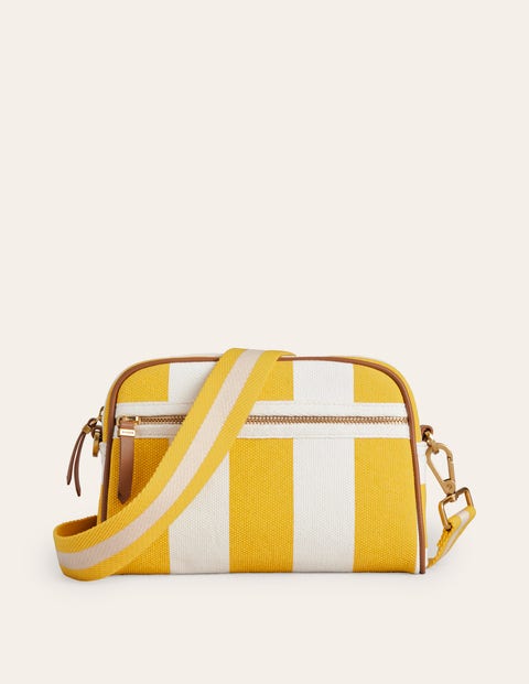 Canvas Cross-Body Bag - Yellow Stripe