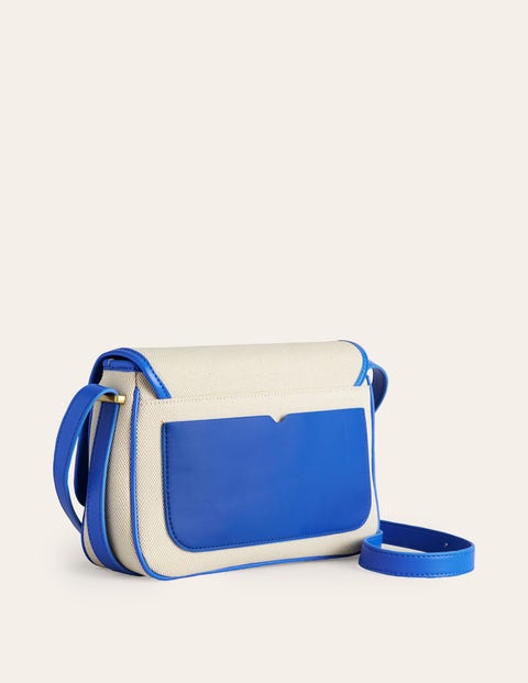 Structured Cross-Body Bag - Natural/ Blue | Boden UK