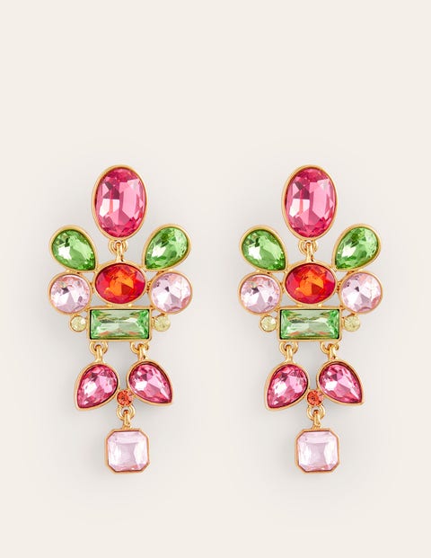Mega Cluster Jewel Earrings Pink Women Boden