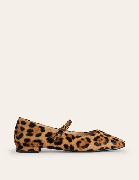 Boden Mary Jane Flats Classic Leopard Pony Women