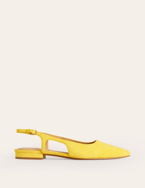 Boden Cut Out Slingback Flats Maximillion Yellow Women