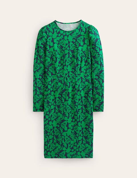 Penelope Jersey-Kleid Damen Boden, Wiesengrün, Tulpenblüte