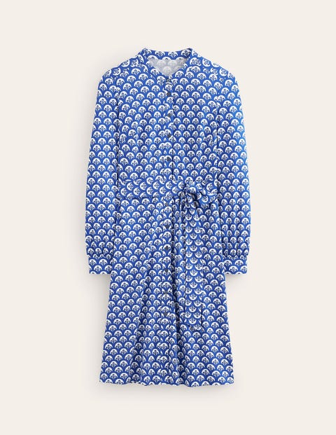 Boden Julia Jersey Shirt Dress Surf The Web, Foliage Geo Women