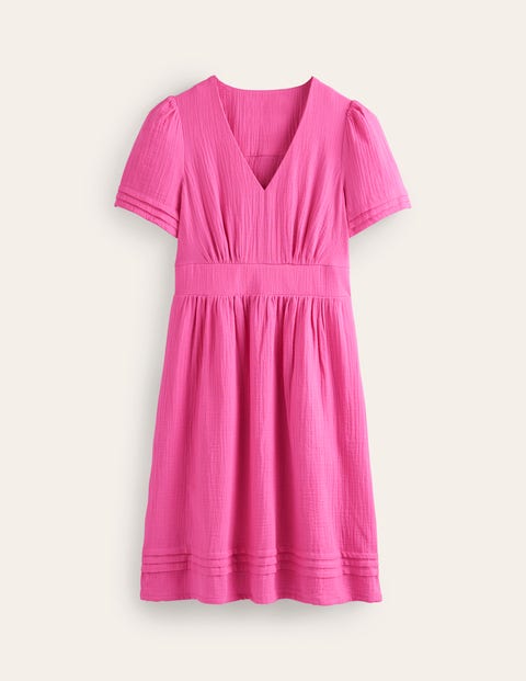 Eve Double Cloth Short Dress - Sangria Sunset | Boden US Eve Double Cloth Short Dress - Sangria Sunset | Boden US