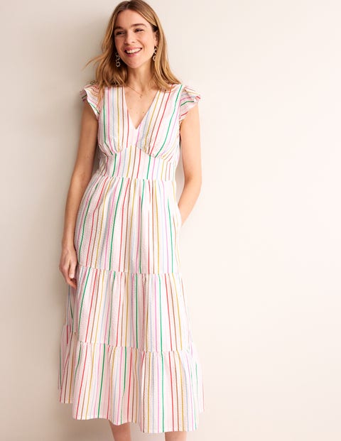 Breezy Summer Multicolored Stripes Dress Breezy Summer Multicolored Stripes Dress