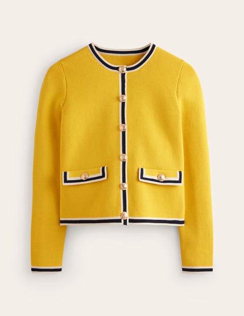 Holly Knitted Jacket Yellow Women Boden