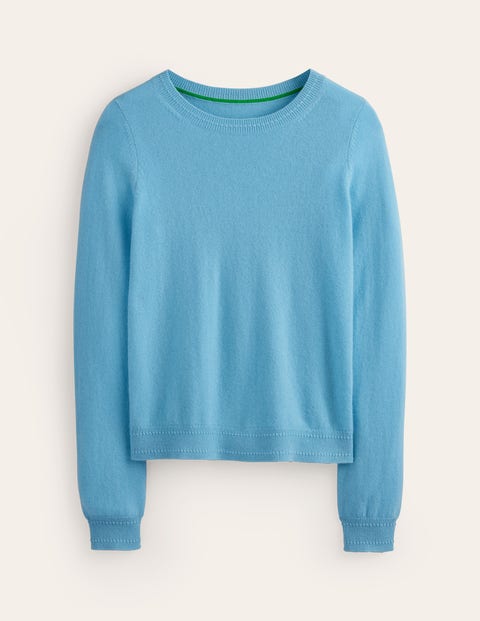 Boden Eva Cashmere Crew Neck Sweater Air Blue Women  In Multi