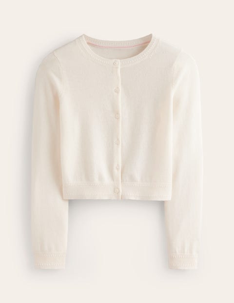 Boden Eva Cashmere Cropped Cardigan Warm Ivory Women