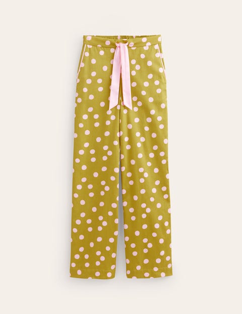 Cotton Sateen Pyjama Trousers Yellow Women Boden