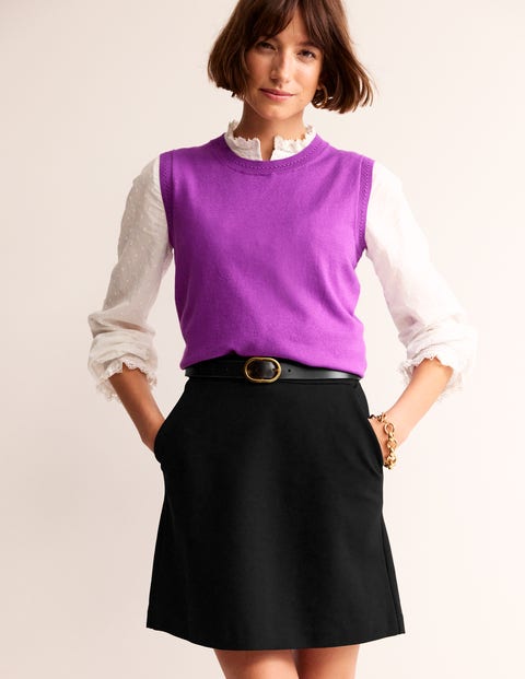 | Boden A-Line - Black Mini Jersey Skirt US