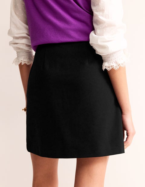 Jersey A-Line Mini Skirt - Black | Boden US | Jerseyröcke