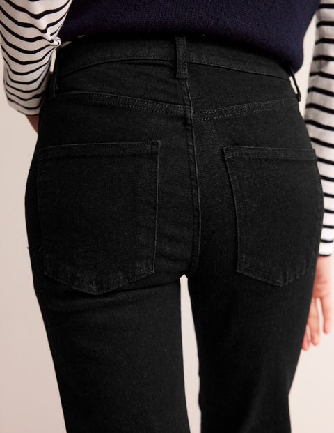 Mid Rise Slim Leg Jeans - Washed Black | Boden UK