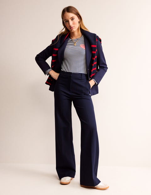 Westbourne Ponte Pants - Navy | Boden US
