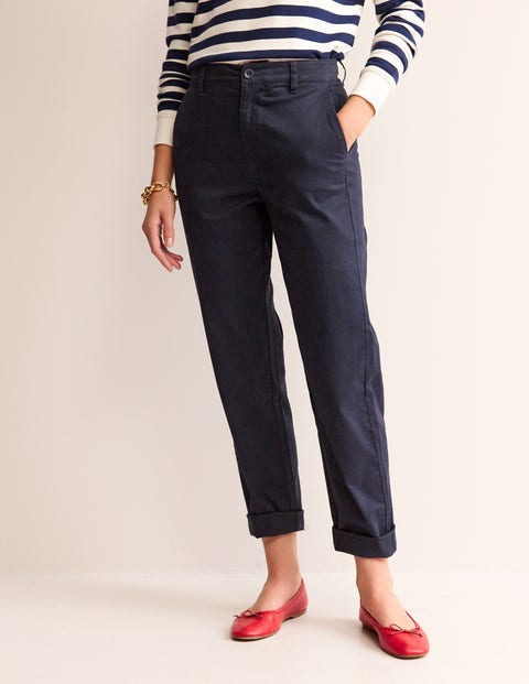 Tapered Chino Pants - Navy | Boden US
