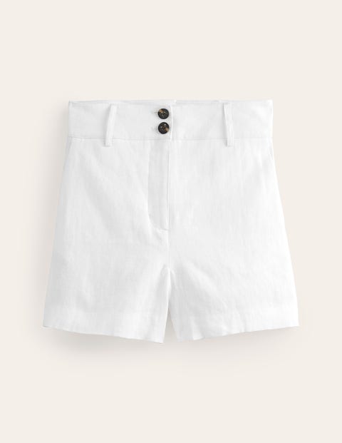 Boden Westbourne Linen Shorts White Women