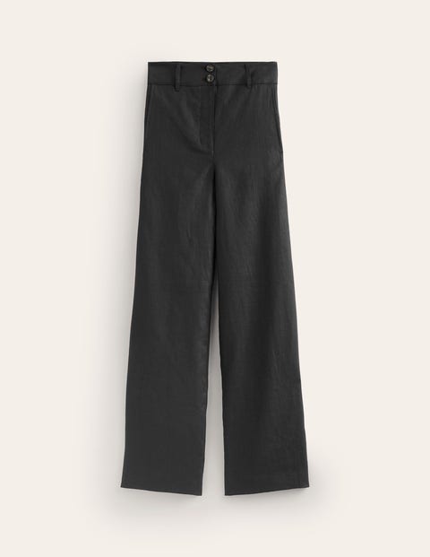 westbourne linen trousers black women boden, black