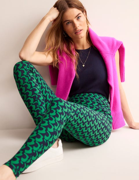 High Waist Pocket Leggings - Green Tambourine, Arc Geo