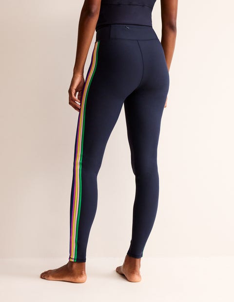 Side Stripe Leggings - Navy Side Stripe