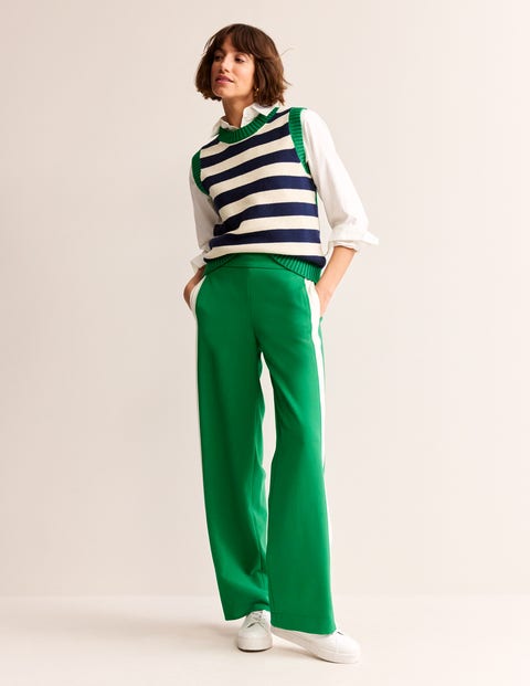 White Side Stripe Pants