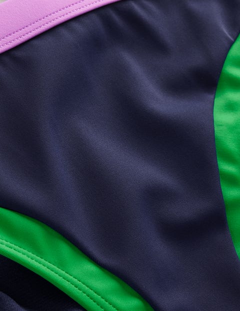Santorini Bikini Bottoms - Navy/ Green Colourblock | Boden US