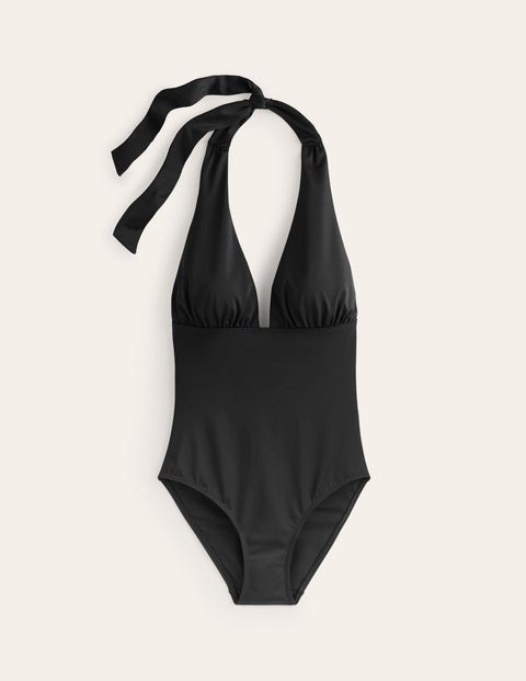 Merano Deep V-neck Swimsuit Black Women Boden