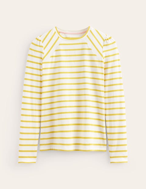 Arabella Stripe T-Shirt Yellow Women Boden