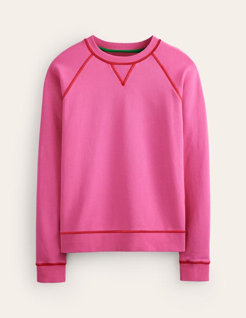 Raglan-Sweatshirt mit Waschung Damen Boden, Sangria Sunset Pink