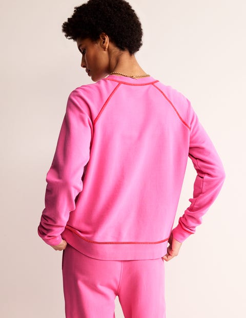 Raglan-Sweatshirt mit Waschung - Sangria Sunset Pink | Boden DE