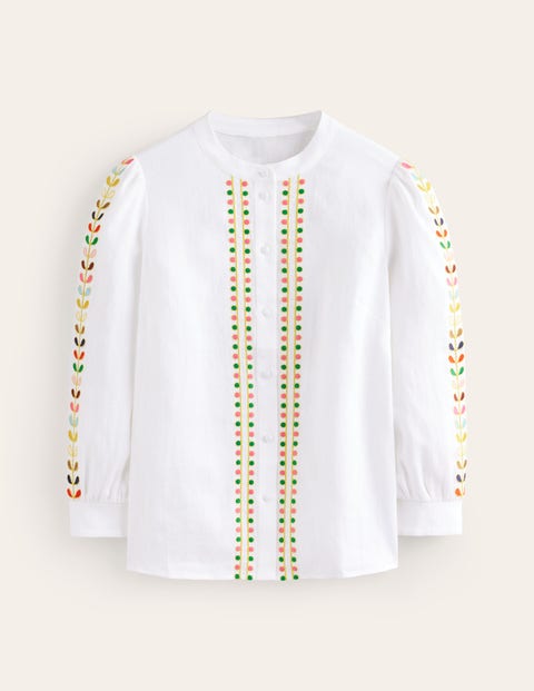 Ava Embroidered Top White Women Boden